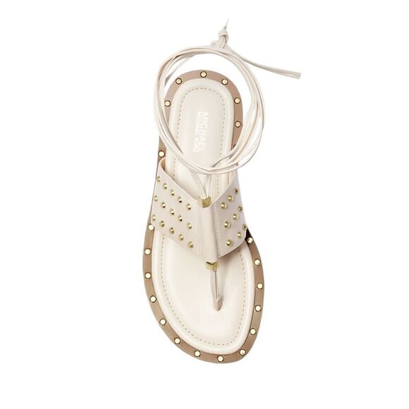 NWOT MICHAEL KORS JAGGER STUDDED STAPPY TIE SANDALS WOMENS SIZE 9.5‎ - Picture 5 of 9